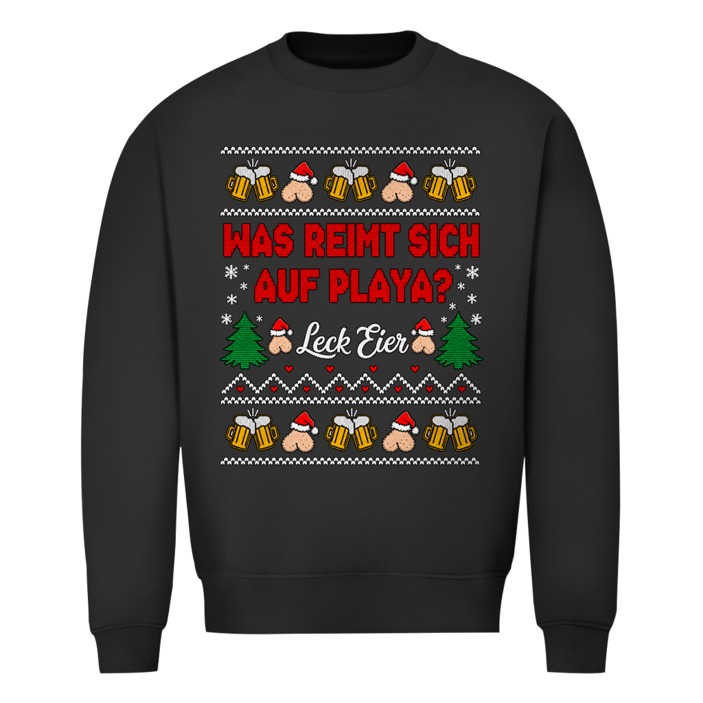 Was reimt sich auf Playa Ugly Christmas Sweater in Schwarz