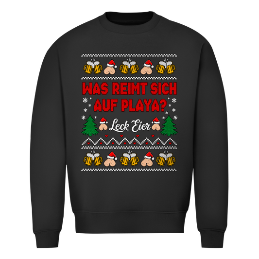 Was reimt sich auf Playa Ugly Christmas Sweater in Schwarz