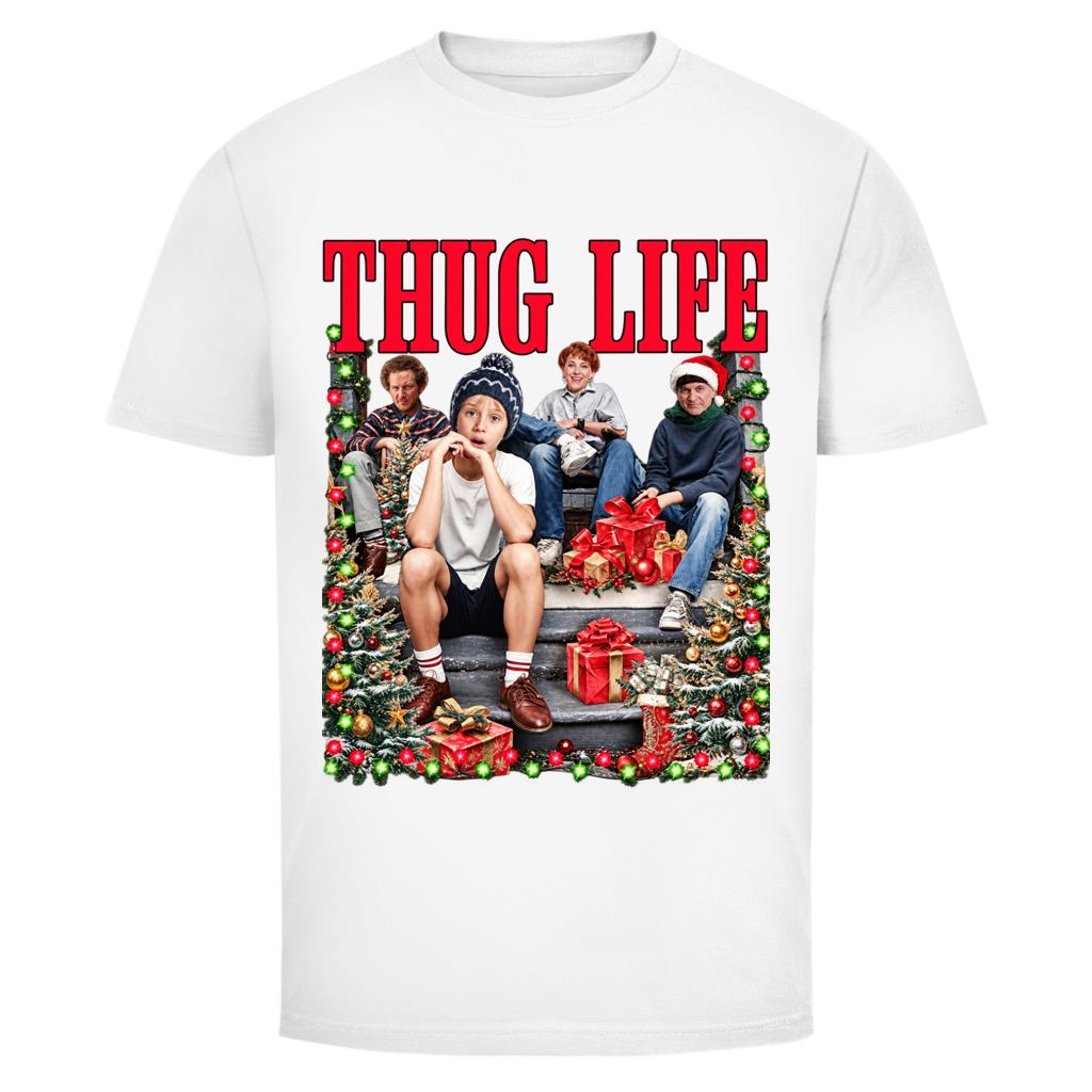 Xmas Thug Life Weihnachtsshirt in Weiß