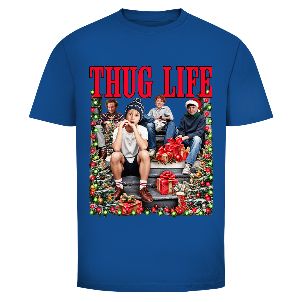 Xmas Thug Life Weihnachtsshirt in Royalblau