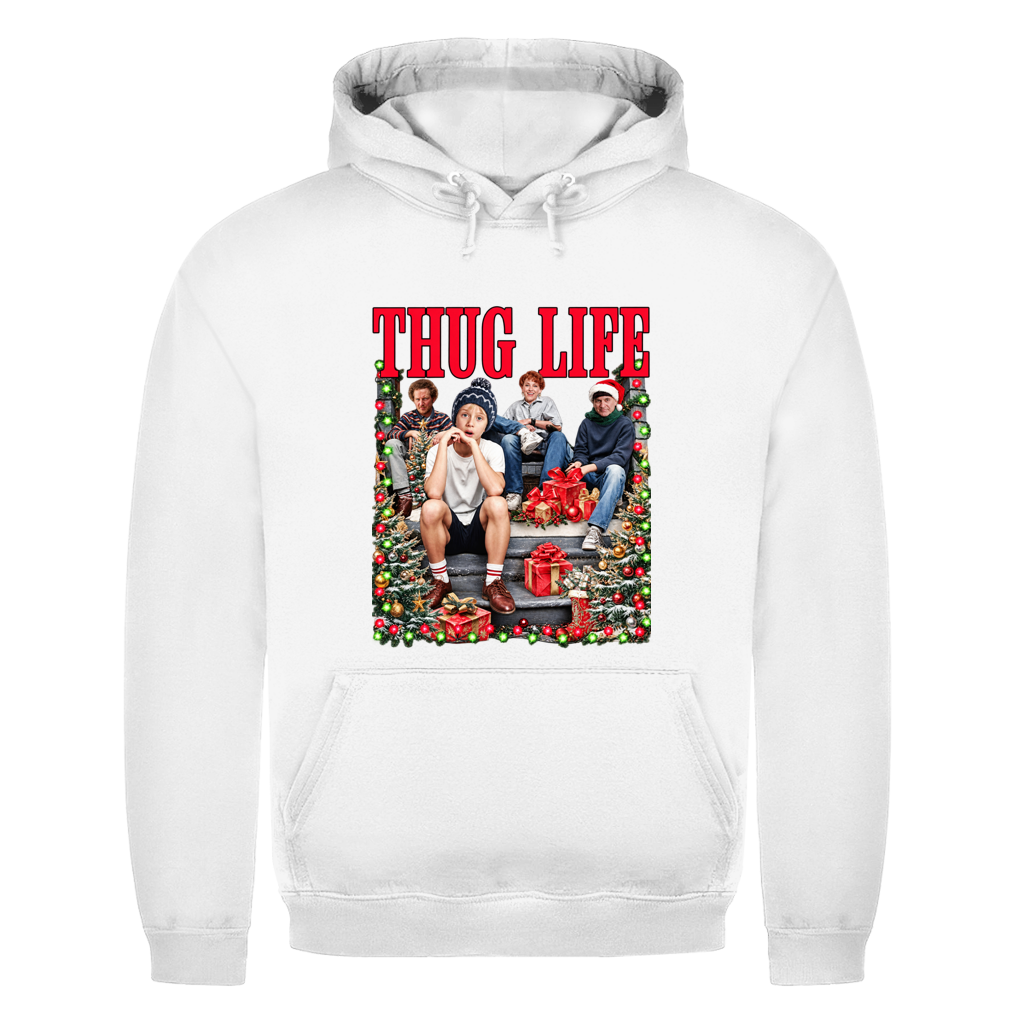 Xmas Thug Life Weihnachtshoodie in Weiß