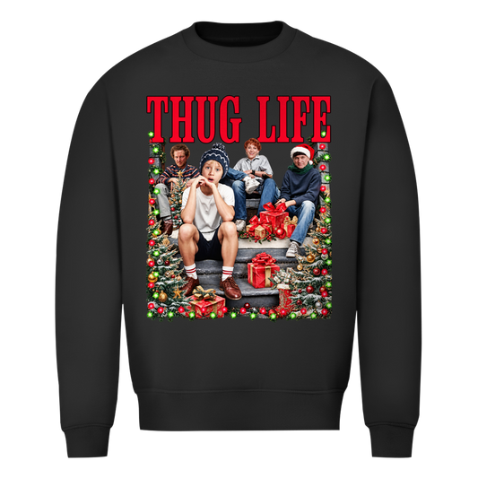 Xmas Thug Life Weihnachtspullover in Schwarz