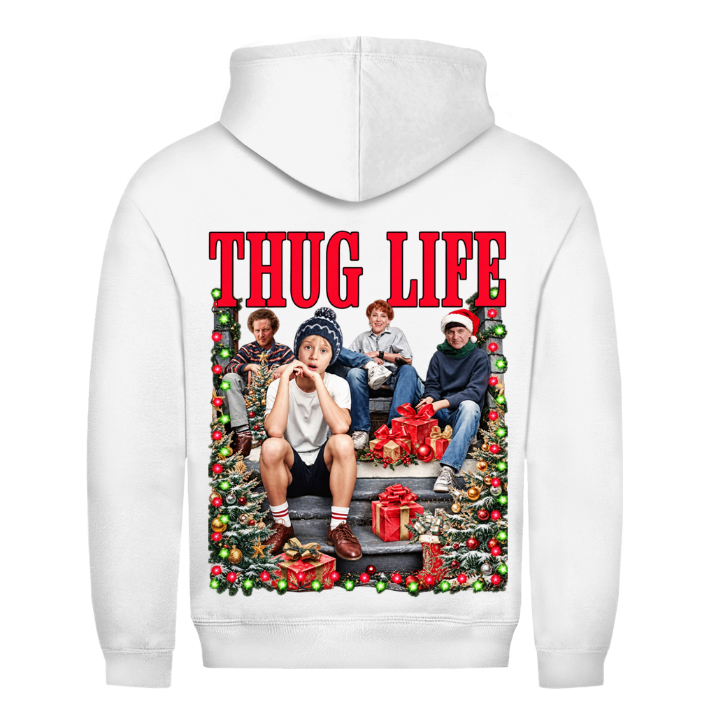 Xmas Thug Life Weihnachtshoodie in Weiß