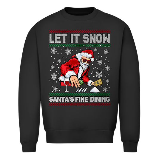 Let it Snow Ugly Christmas Sweater in Schwarz