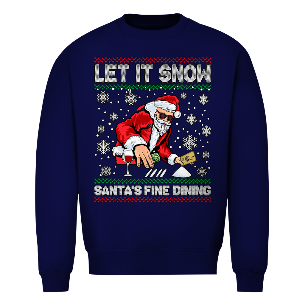 Let it Snow Ugly Christmas Sweater in Navy