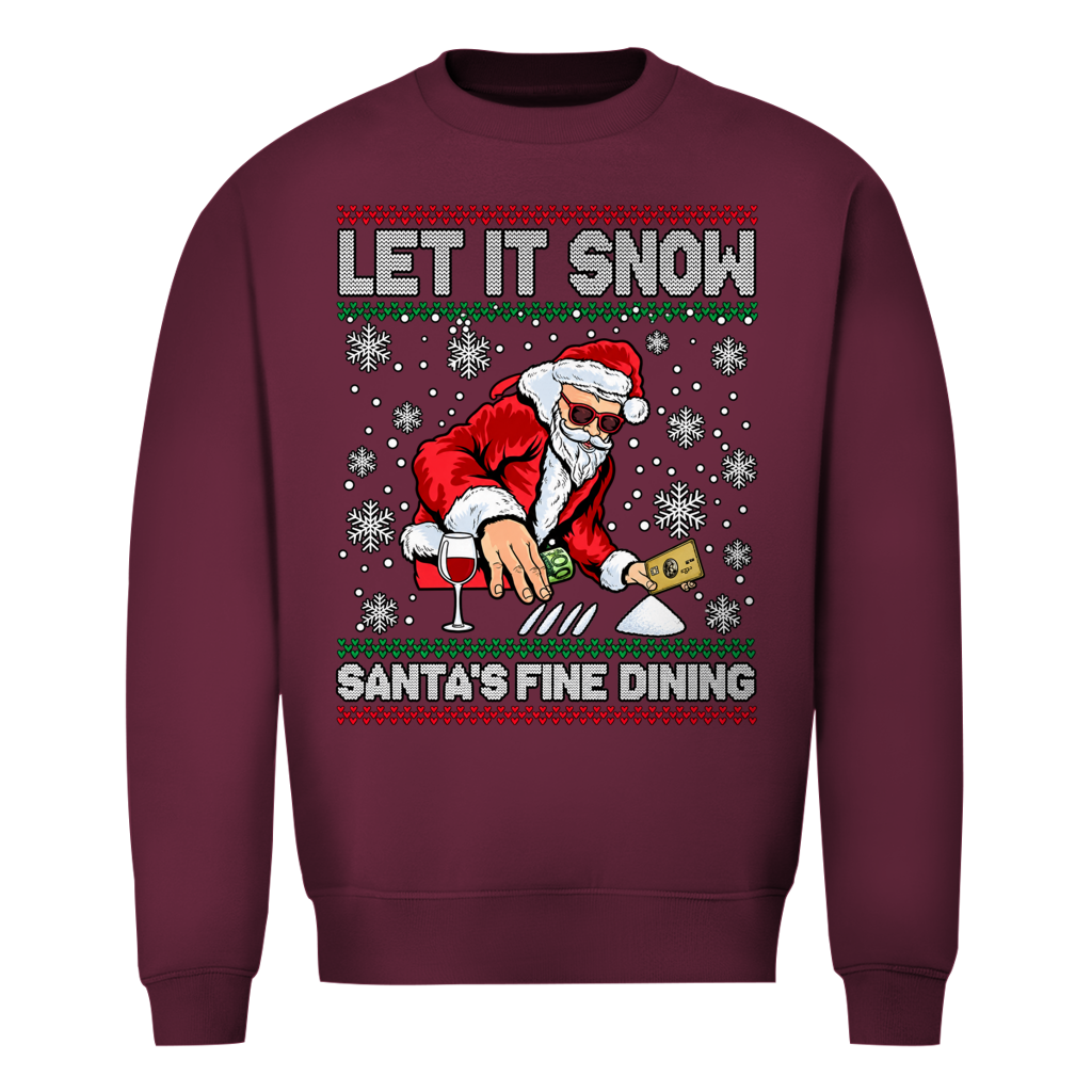 Let it Snow Ugly Christmas Sweater in Bordeaux