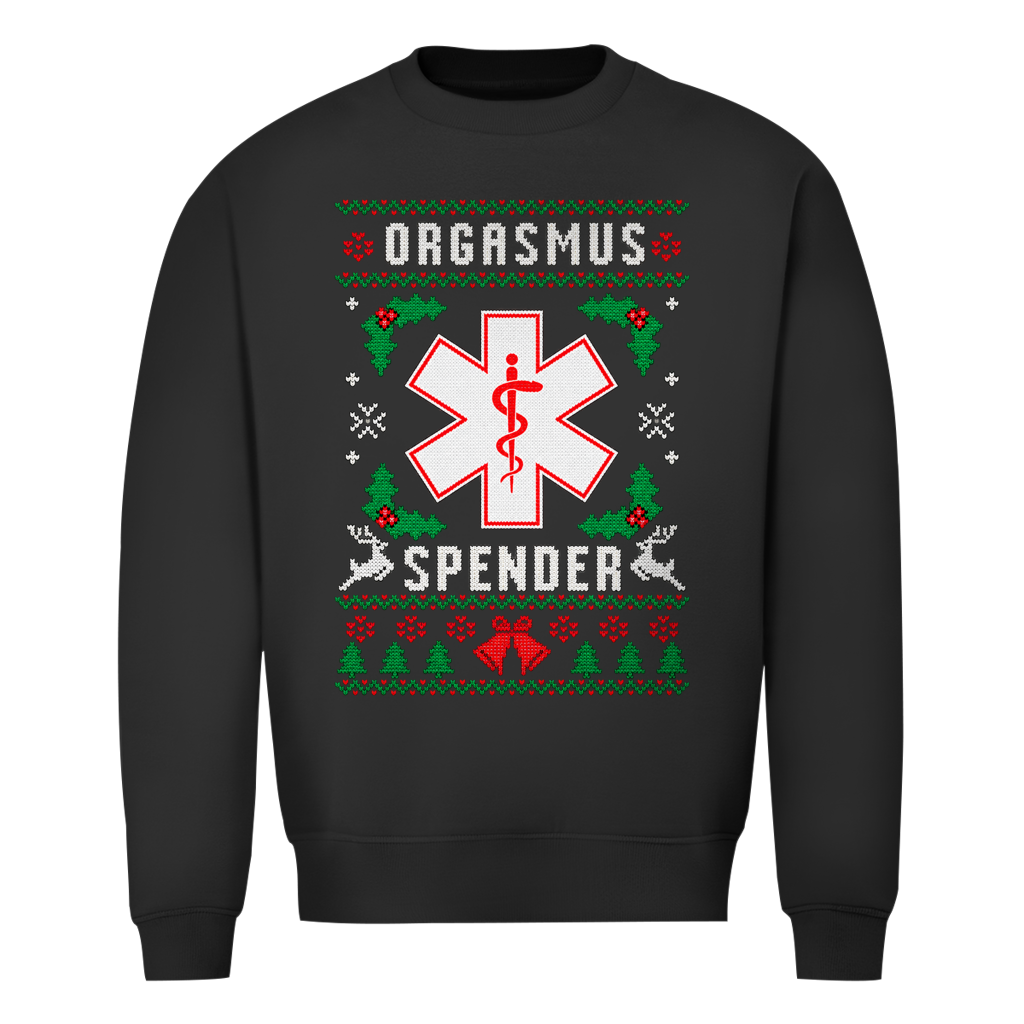 Orgasmus Spender Ugly Christmas Sweater in Schwarz