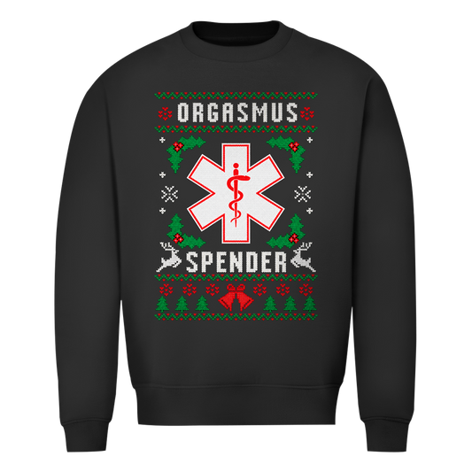 Orgasmus Spender Ugly Christmas Sweater in Schwarz