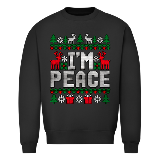 I´m Peace Ugly Christmas Sweater in Schwarz
