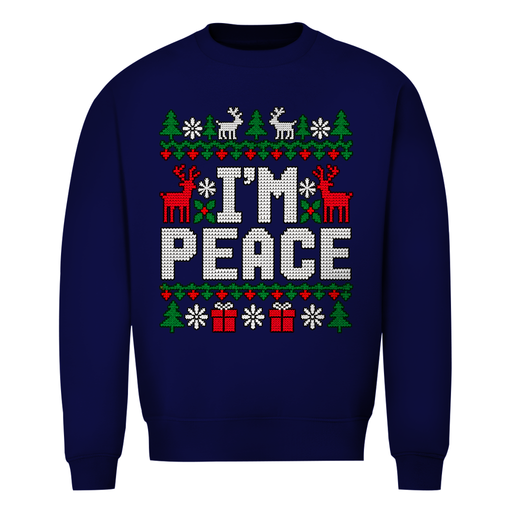 I´m Peace Ugly Christmas Sweater in Navy