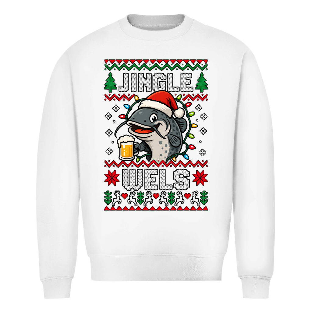 Jingle Wels Ugly Christmas Sweater in Weiß