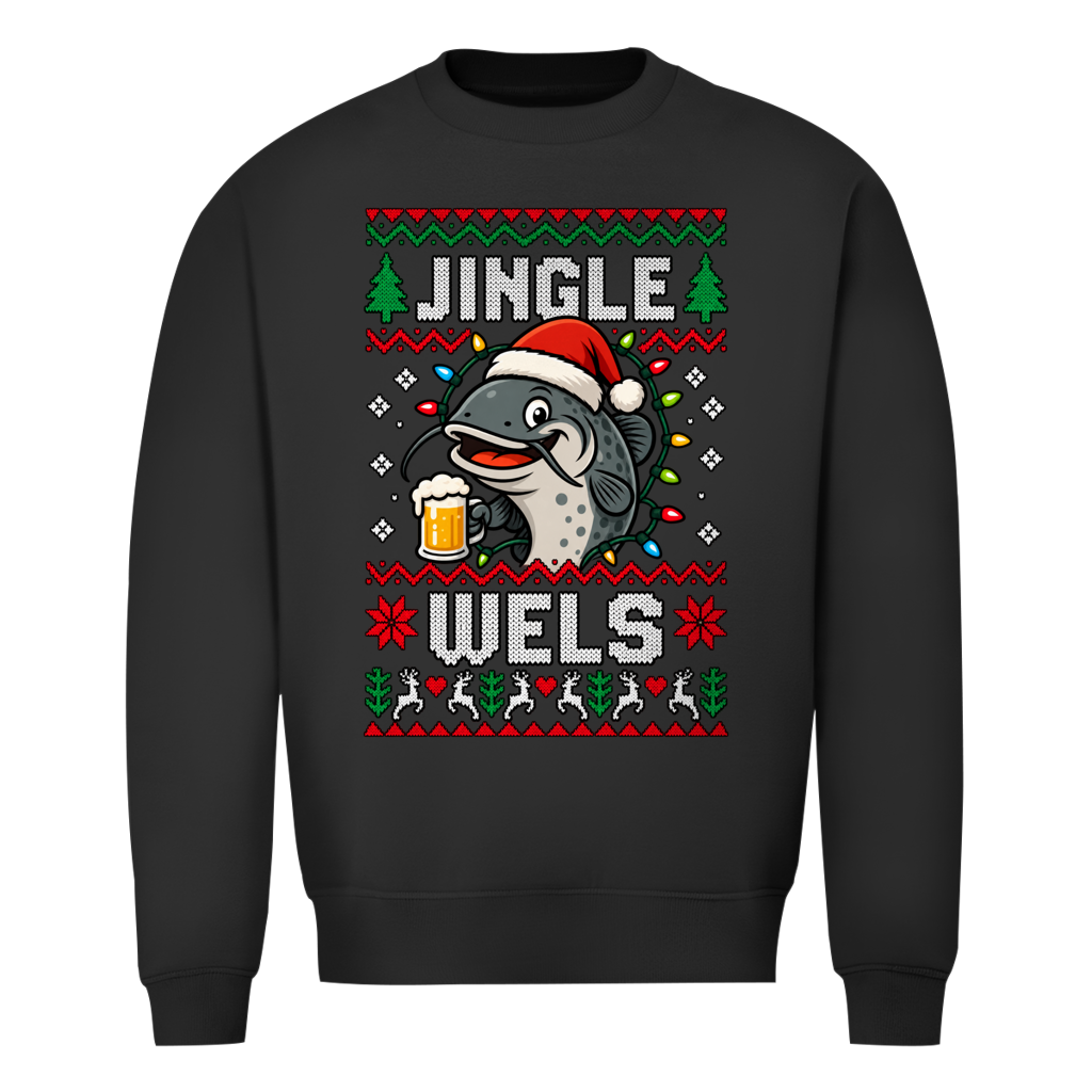 Jingle Wels Ugly Christmas Sweater in Schwarz