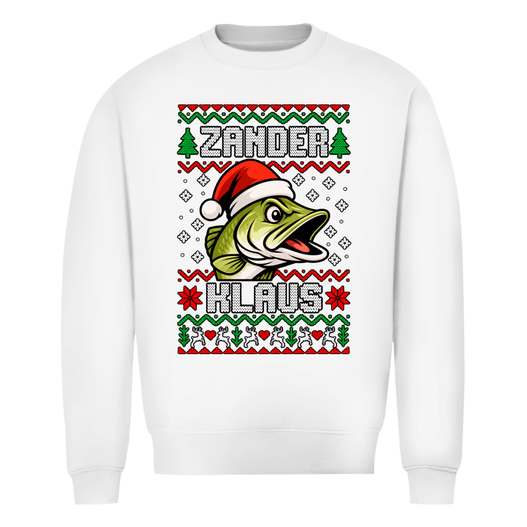 Zander Klaus Ugly Christmas Sweater in Weiß