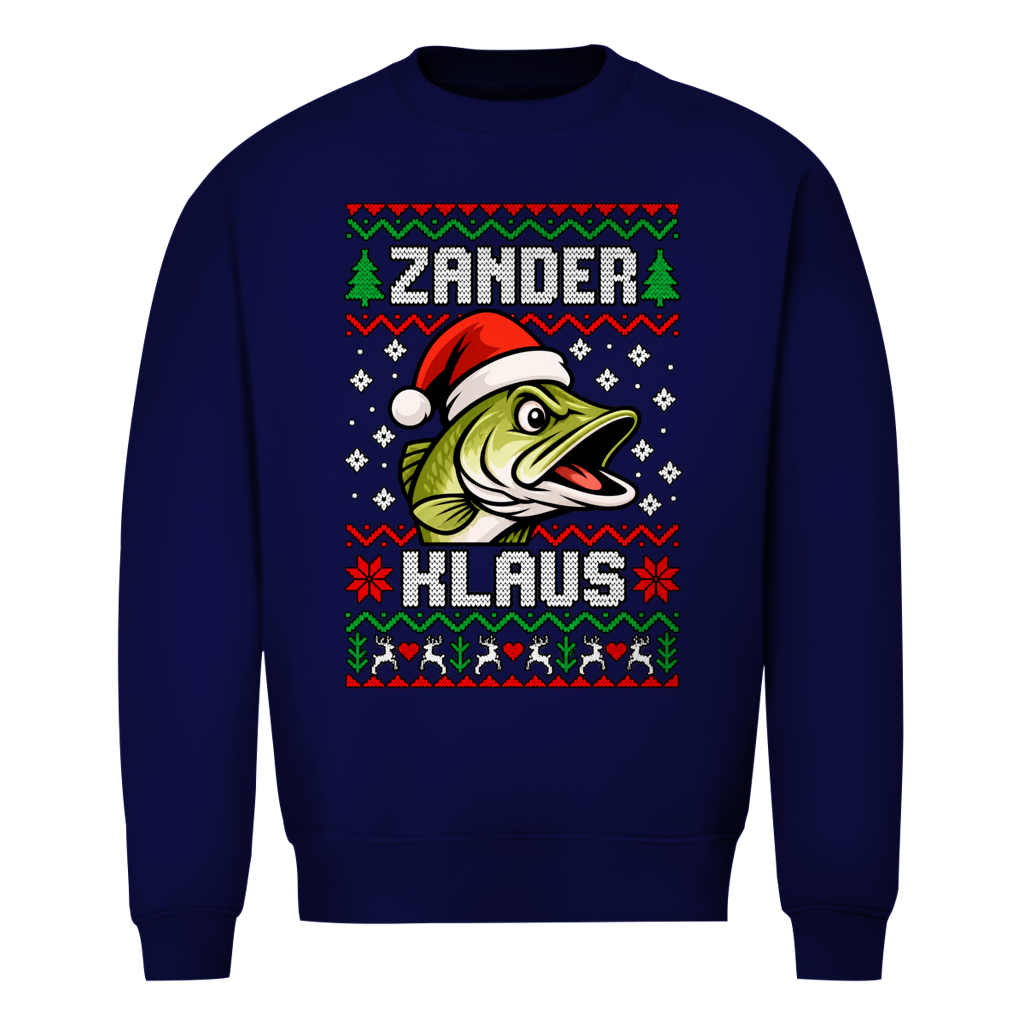 Zander Klaus Ugly Christmas Sweater in Navy