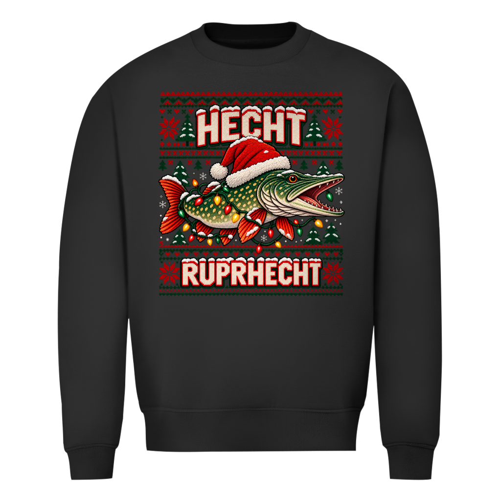Hecht Ruprhecht Ugly Christmas Sweater in Schwarz