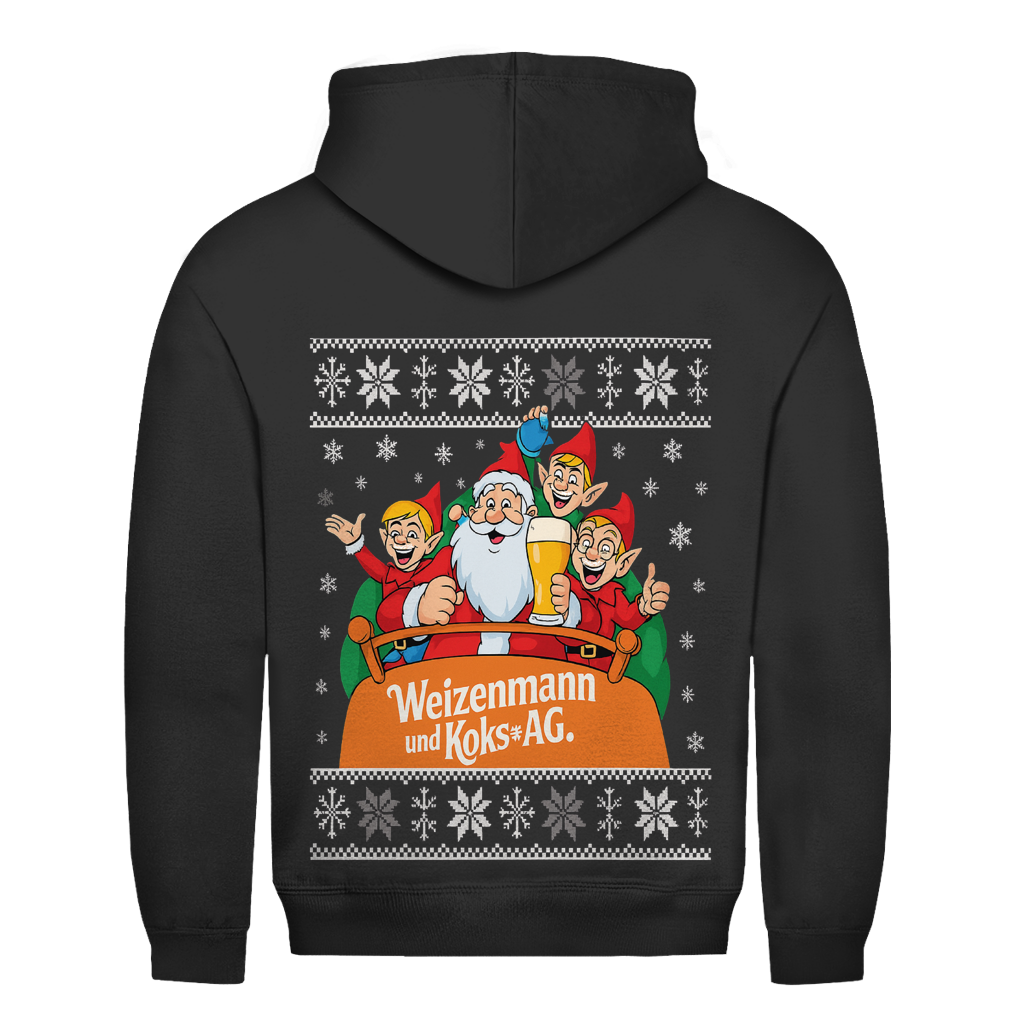 Weizenmann und Koks AG Weihnachtshoodie in Schwarz