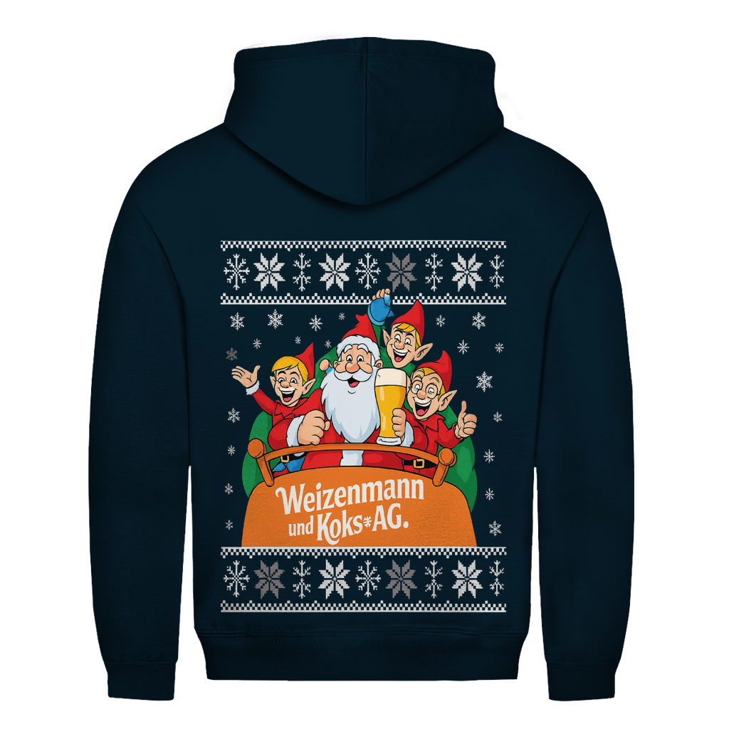 Weizenmann und Koks AG Weihnachtshoodie in Navy