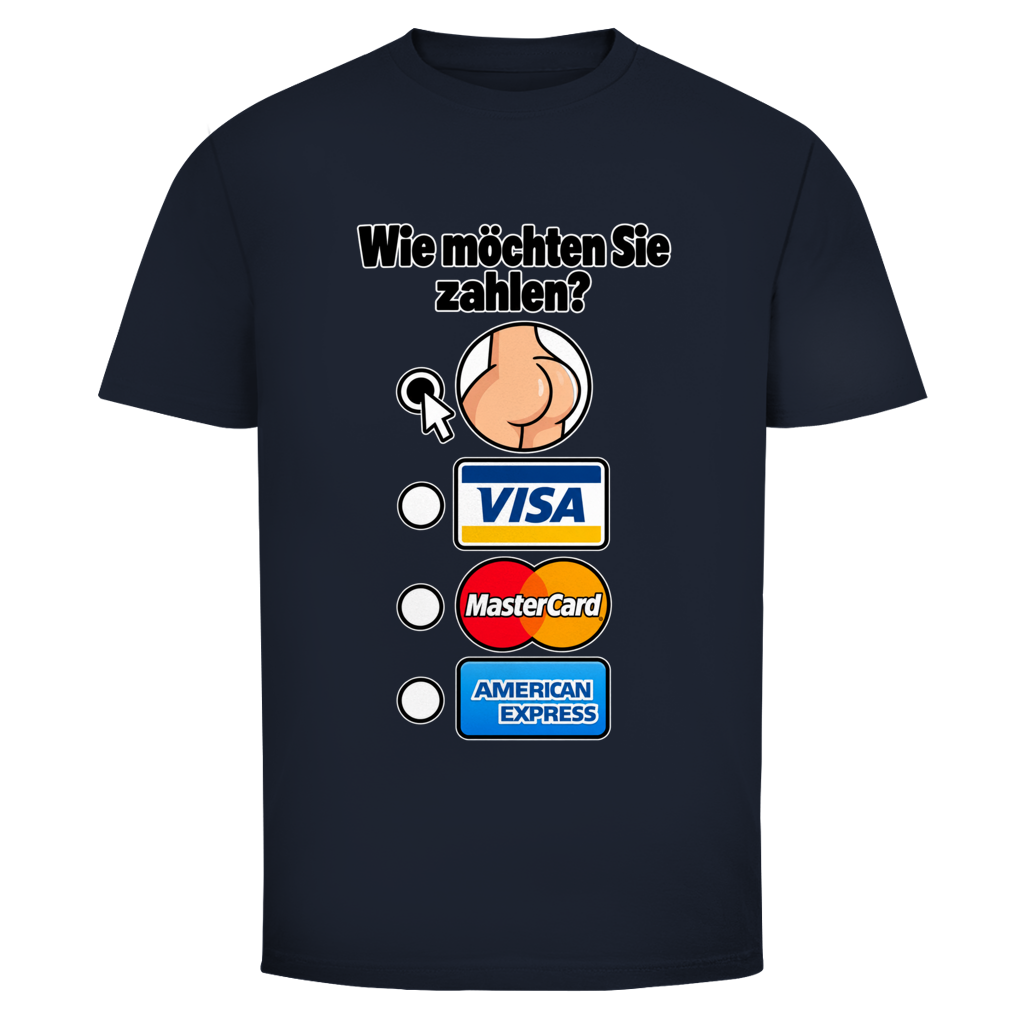 Wie möchten Sie zahlen T-Shirt in Navy