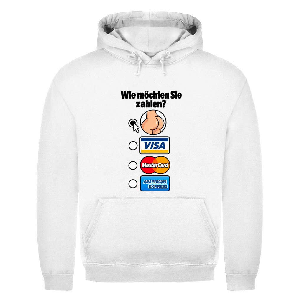 Wie möchten Sie zahlen Hoodie in Weiß