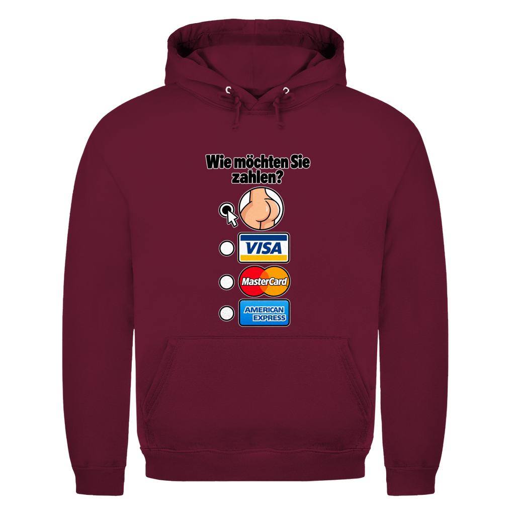 Wie möchten Sie zahlen Hoodie in Bordeaux