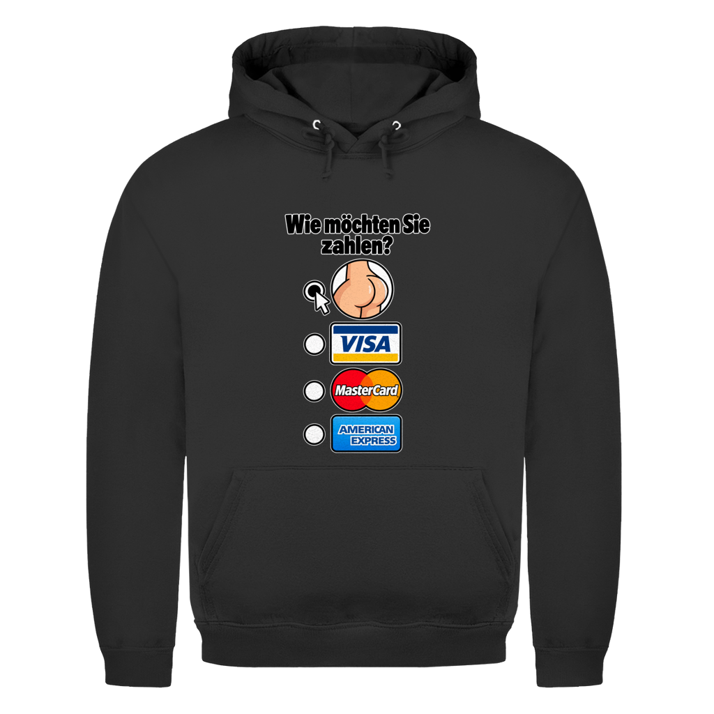 Wie möchten Sie zahlen Hoodie in Schwarz