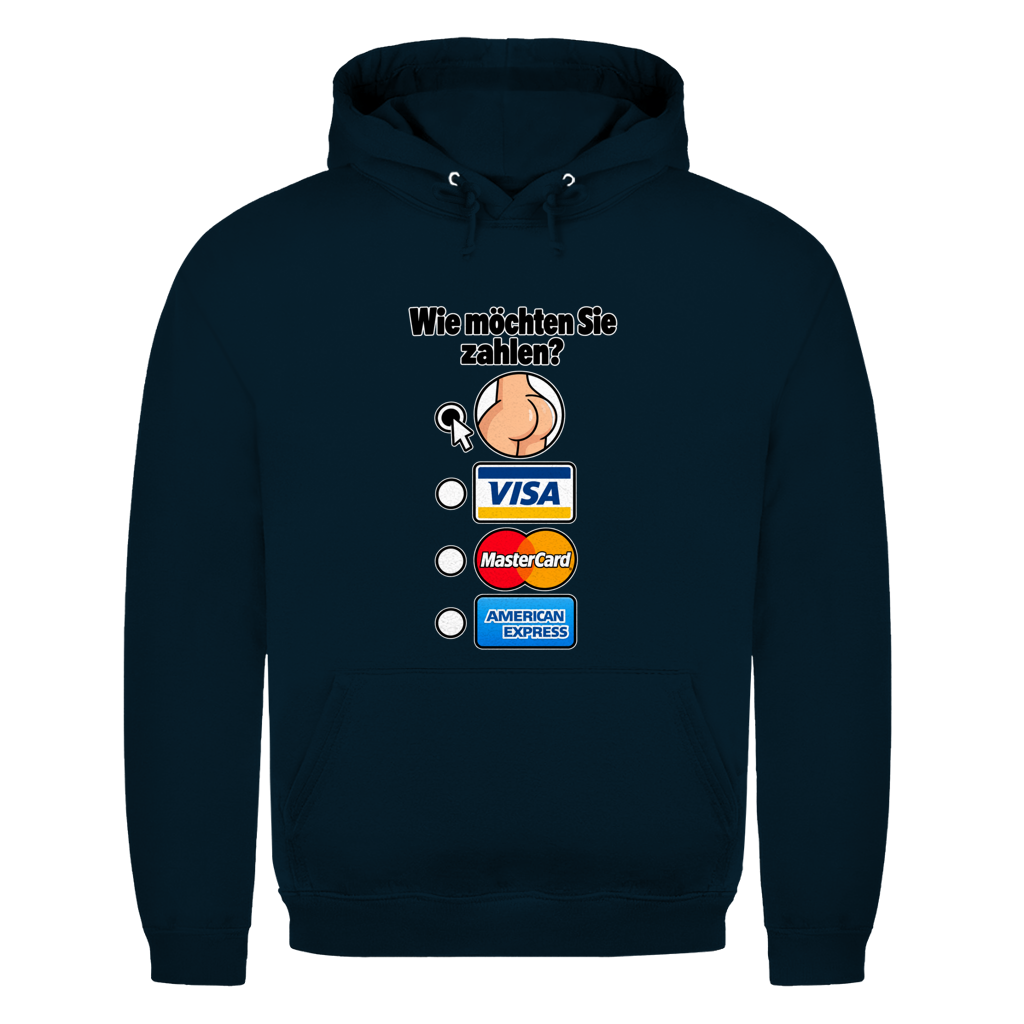 Wie möchten Sie zahlen Hoodie in Navy
