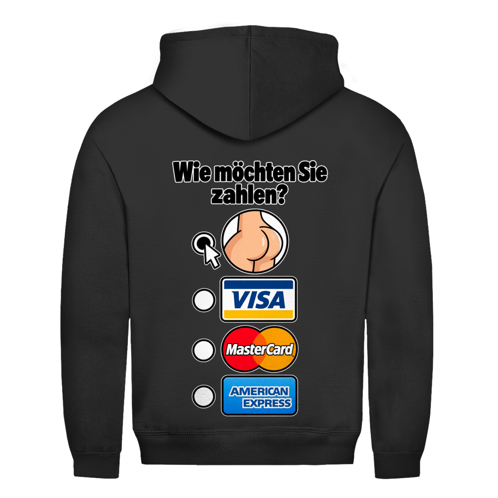 Wie möchten Sie zahlen Hoodie in Schwarz