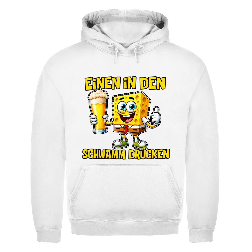 Einen in den Schwamm drücken Hoodie in Weiß