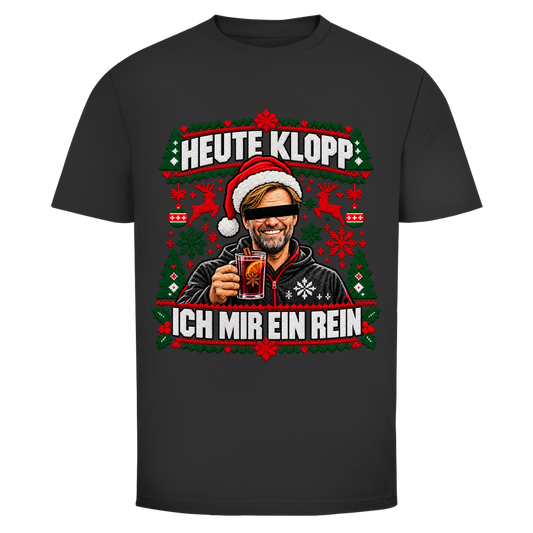Ugly Heute Klopp ich mir ein rein Weihnachtsshirt in Schwarz