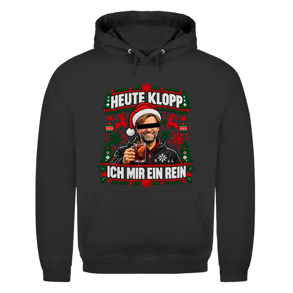 Ugly Heute Klopp ich mir ein rein Weihnachtshoodie in Schwarz