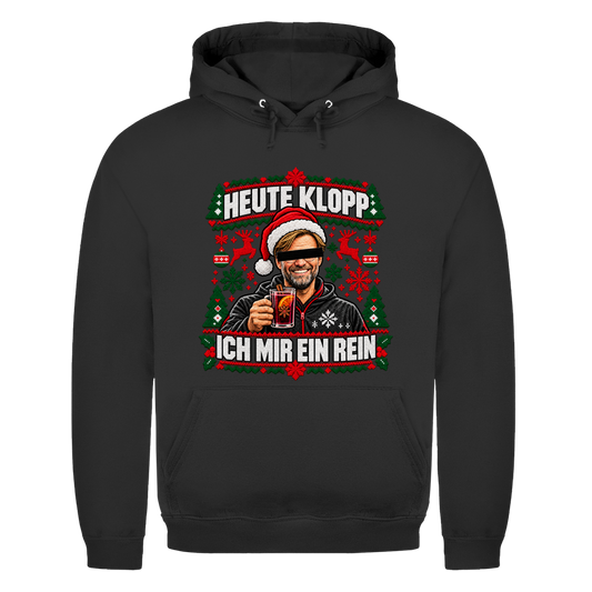 Ugly Heute Klopp ich mir ein rein Weihnachtshoodie in Schwarz