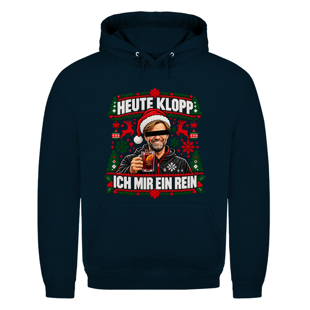 Ugly Heute Klopp ich mir ein rein Weihnachtshoodie in Navy