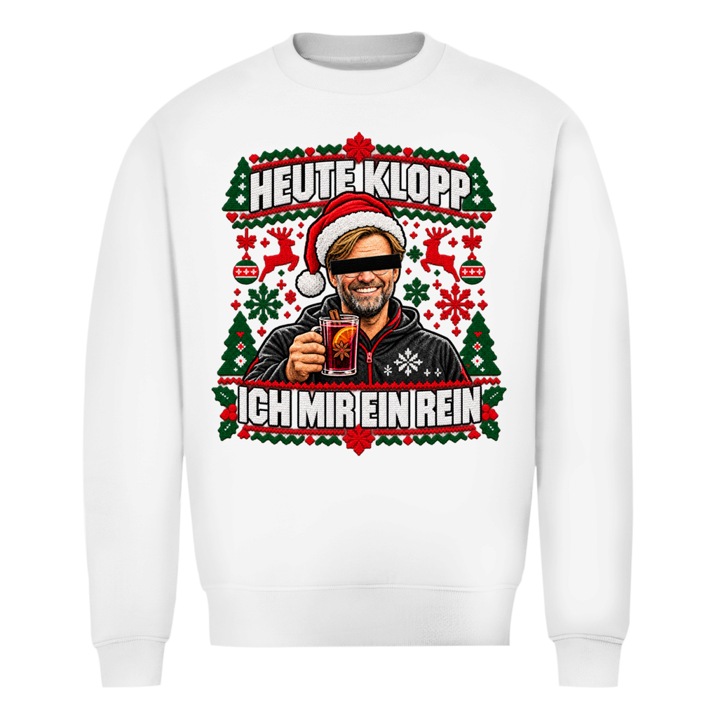 Heute Klopp ich mir ein rein Ugly Christmas Sweater in Weiß