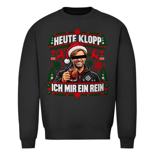 Heute Klopp ich mir ein rein Ugly Christmas Sweater in Schwarz