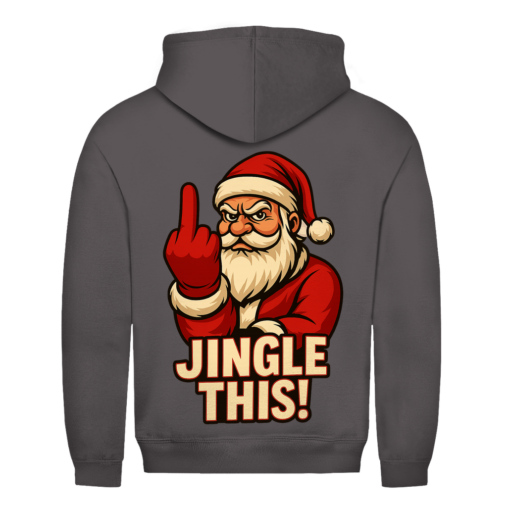 Jingle This! Weihnachtsmann Rückendruck | Unisex Hoodie