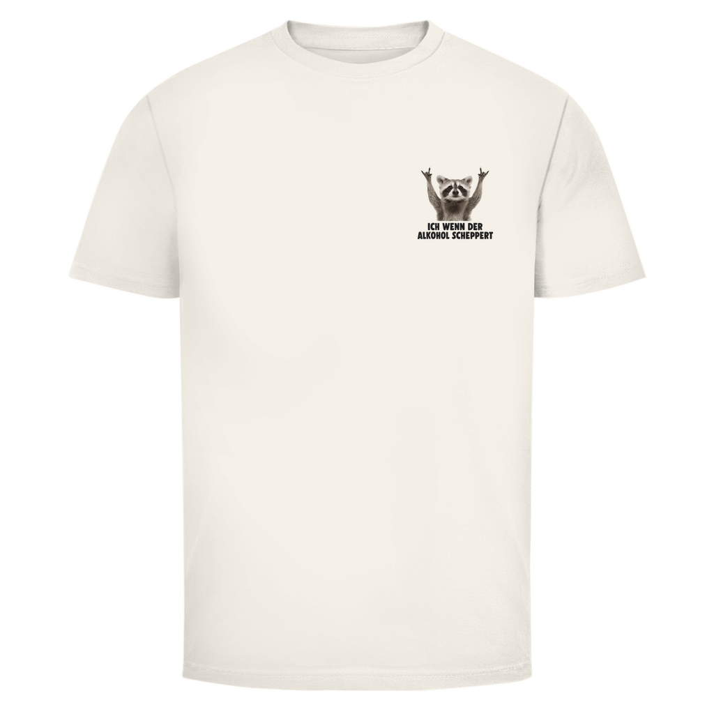 T-Shirt Männer Minimalistisch - Ich wenn der Alkohol scheppert