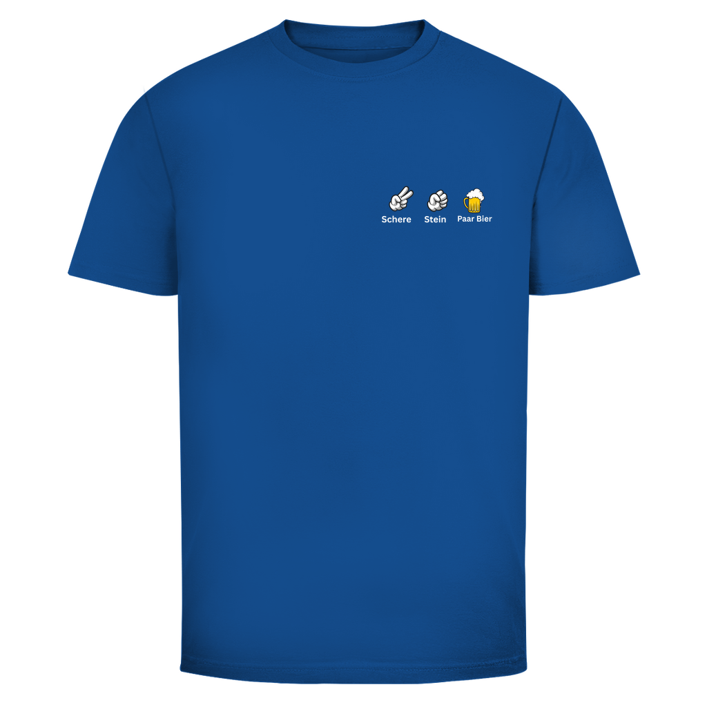 T-Shirt Männer- Schere Stein Paar Bier Minimalistisch