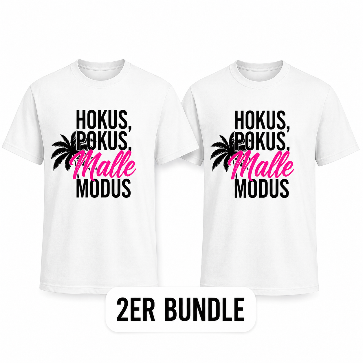 HOKUS POKUS MALLE MODUS | Unisex Shirt Doppelpack Bundle