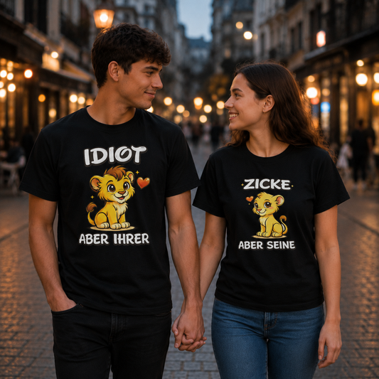 Idiot aber ihrer Löwe x Zicke aber seine Löwin Pärchen Shirt Bundle