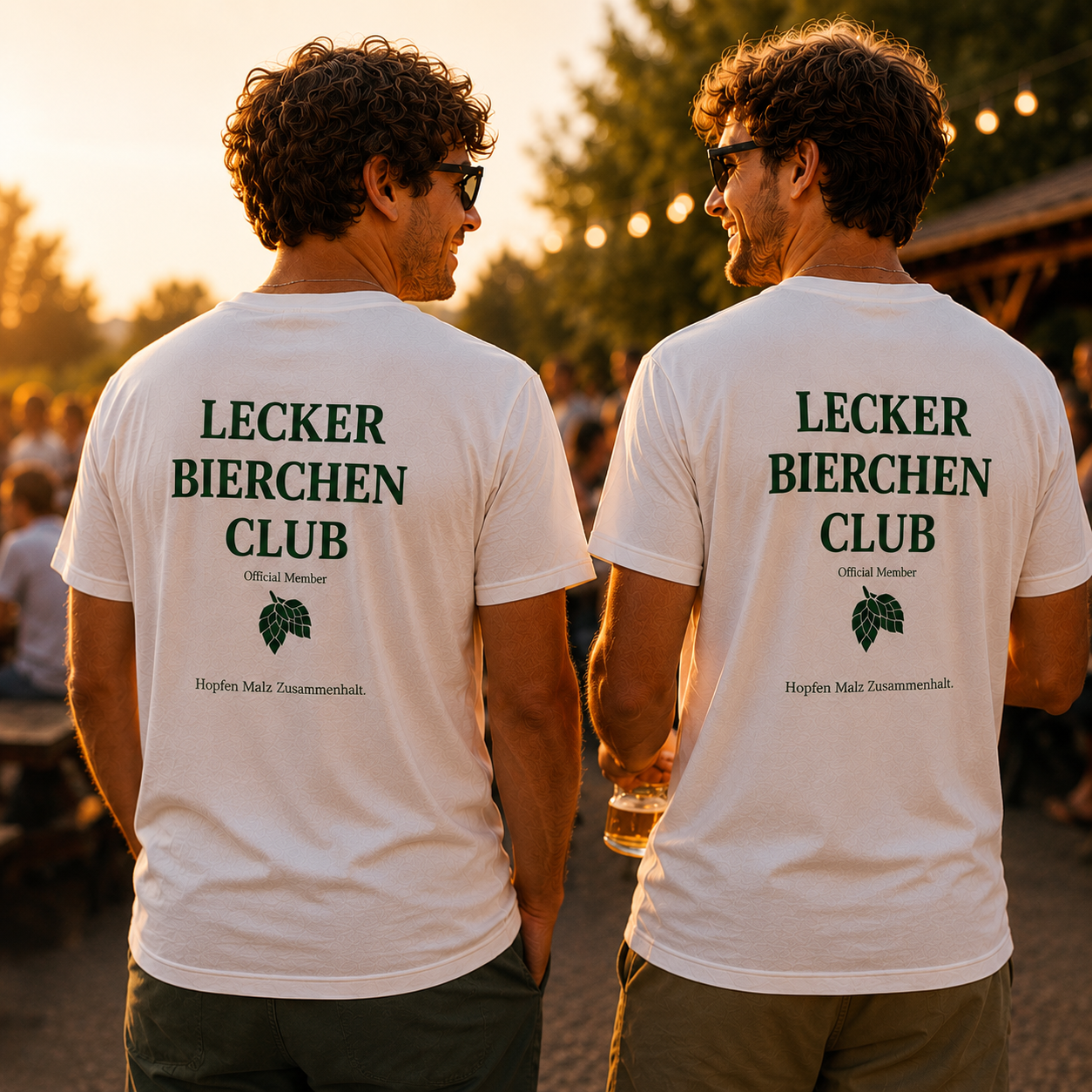 Lecker Bierchen Club Rückendruck | Unisex Shirt Doppelpack Bundle