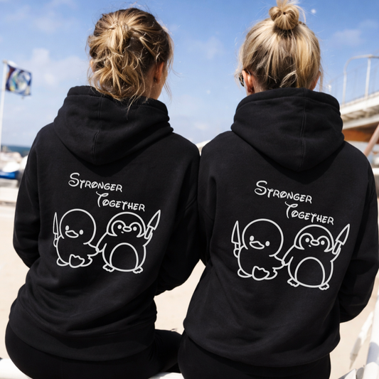 Stronger Together Ente & Pinguin Rückendruck x Beste Freunde Bundle