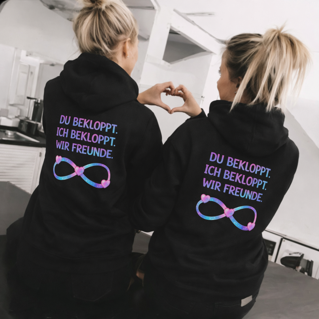 Du bekloppt. Ich bekloppt. Wir Freunde Rückendruck x Beste Freunde Bundle