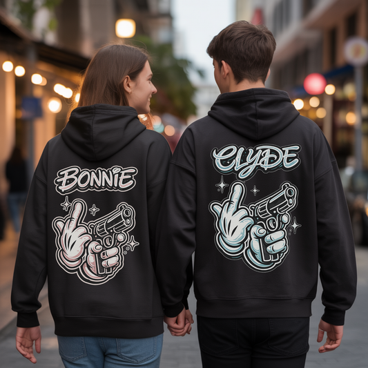 Clyde x Bonnie Rückendruck Pärchen Bundle