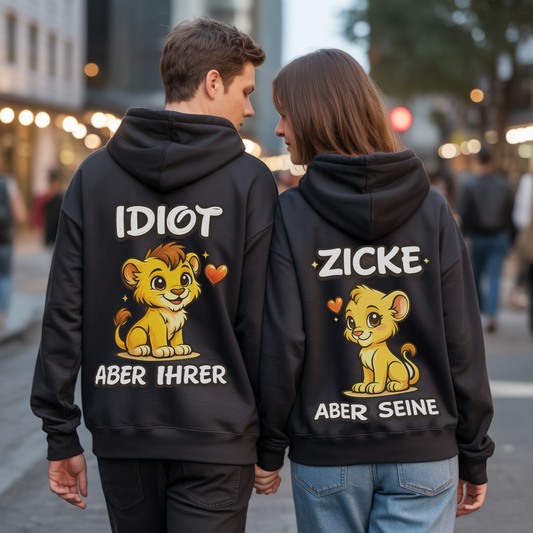 Idiot aber ihrer Löwe x Zicke aber seine Löwin Rückendruck Pärchen Bundle