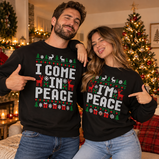 I come in Peace x I´m Peace Ugly Sweater Bundle für Paare