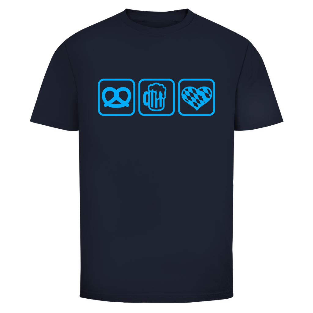 Unisex Wiesn Shirt– Brezel, Bier & Herz