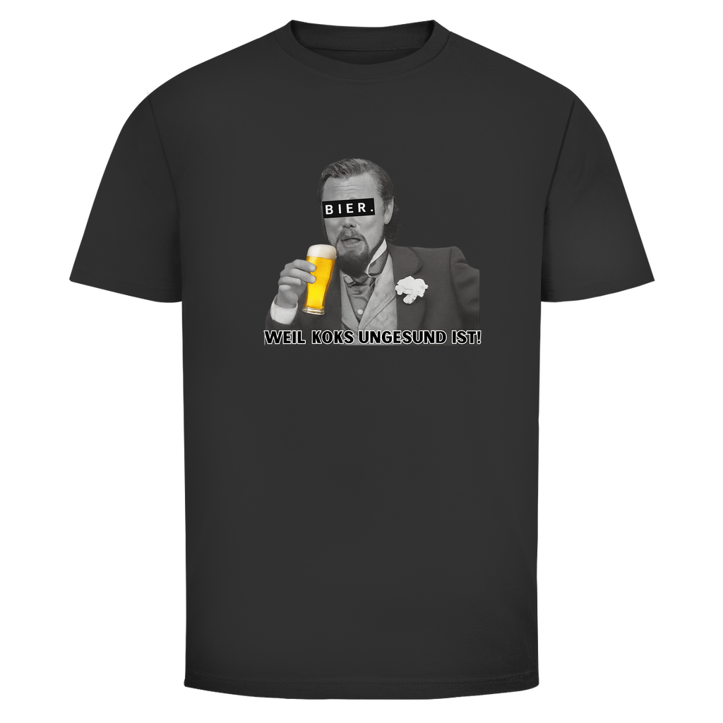 T-Shirt-Männer - Bier weil Koks ungesund ist