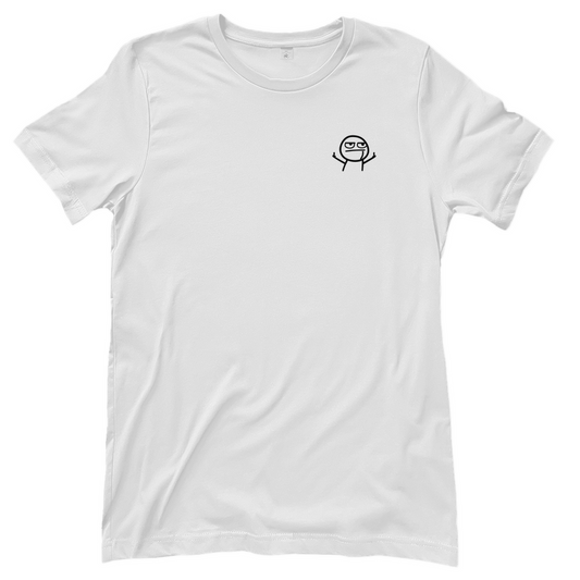 Strichmännchen Mittelfinger Brustdruck | Premium Frauen T-Shirt