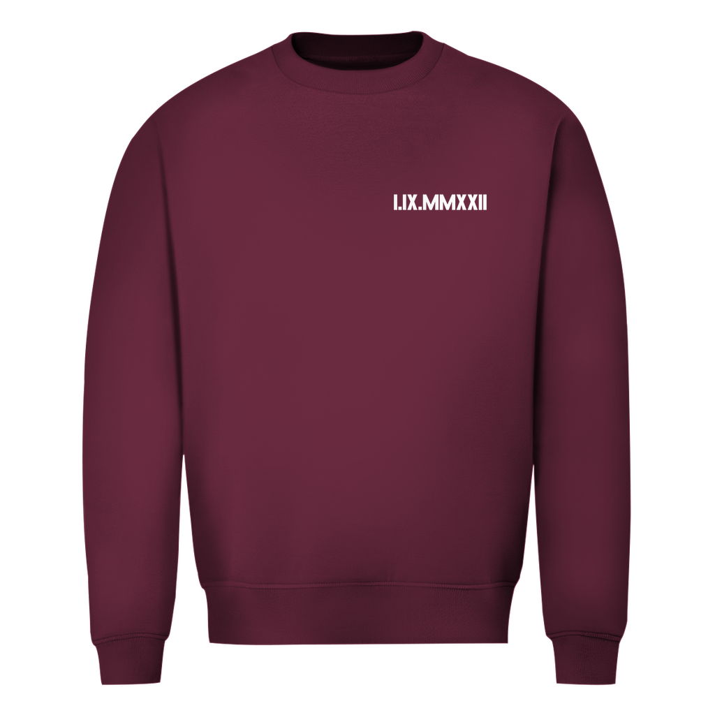 Unisex Sweatshirt – Personalisiertes Datum in römischen Zahlen