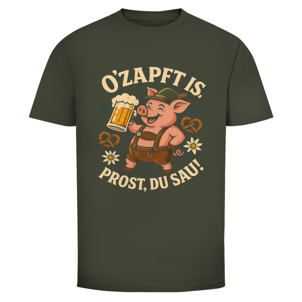 Unisex Wiesn Shirt– „O’zapft is, Prost du Sau!“